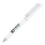 Printed Grenadier Ball Pen in white and printed with logo