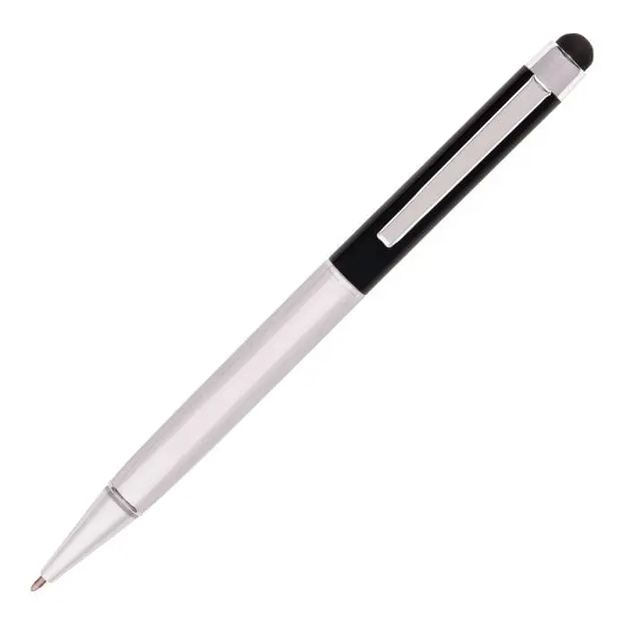 Promotional Harris Stylus Ball Pen in black and printed with logo