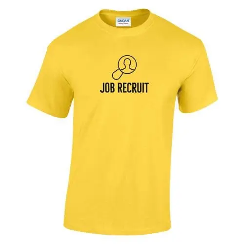 Promotional heavy cotton adult t-shirt in yellow with printed logo