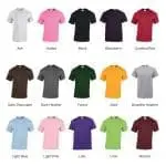 Custom-branded heavy cotton adult t-shirt with printed logo in lots of colours