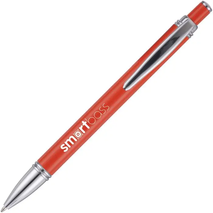 Promotional Nevada Ballpen in various colours and silver trim with printed logo