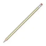 Promotional pencil with eraser in gold and printed logo