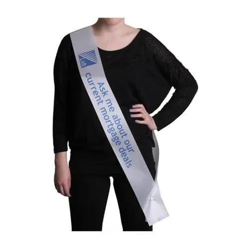 Printed Promotional Sashes branded with your logo or design