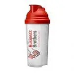 Printed Protein Shaker 700ml in white with red lid and printed with your logo