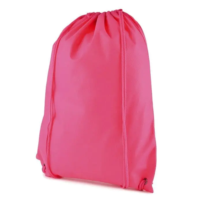 Branded recyclable non woven drawstring bag with printed logo