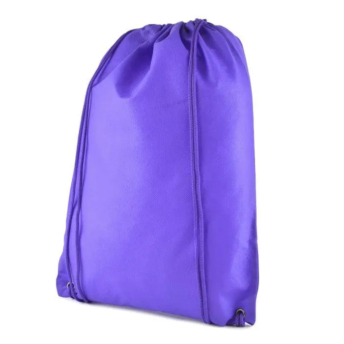 Custom-branded recyclable non woven drawstring bag with printed logo