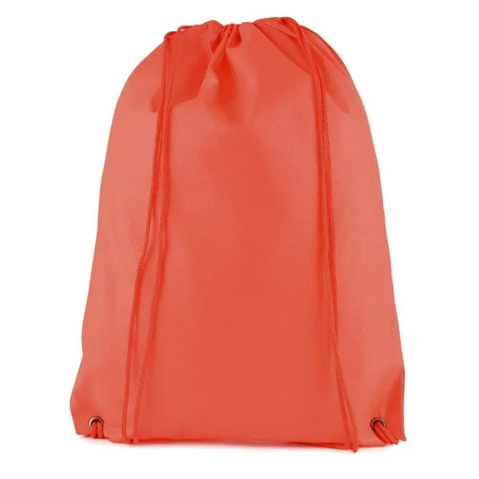 Branded recyclable non woven drawstring bag with printed logo