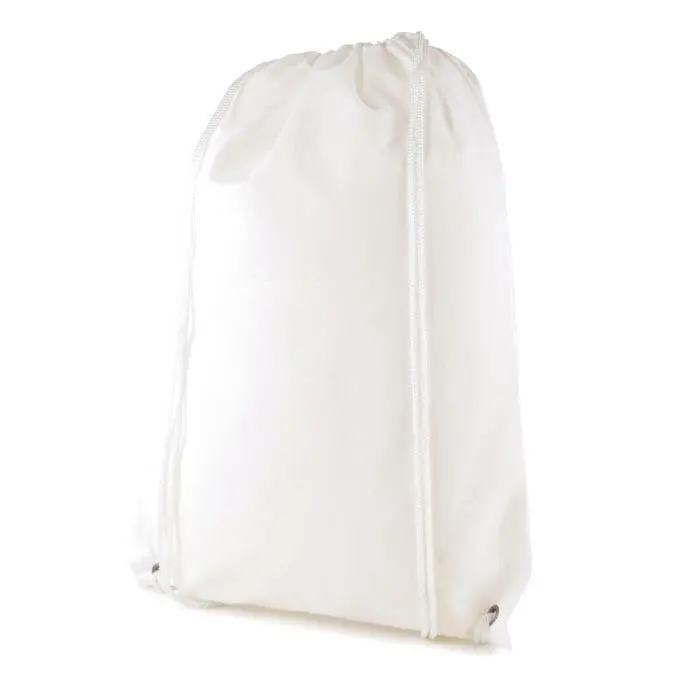 Branded recyclable non woven drawstring bag with printed logo