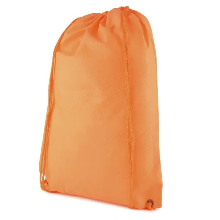 Branded recyclable non woven drawstring bag with printed logo