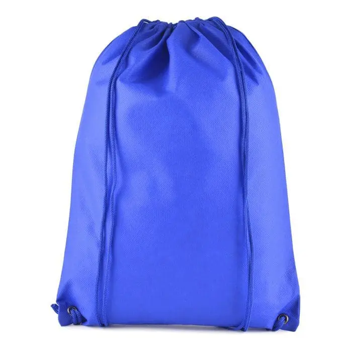 Branded recyclable non woven drawstring bag with printed logo