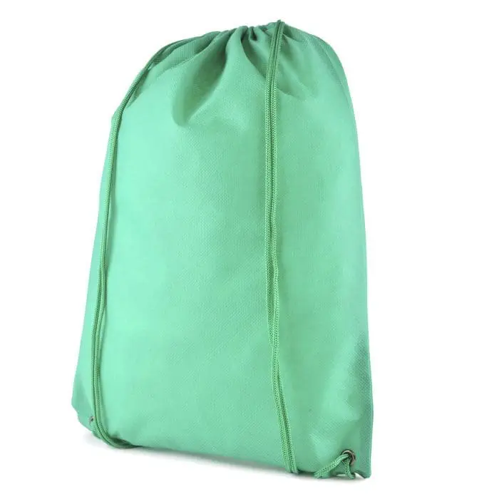 Branded recyclable non woven drawstring bag with printed logo