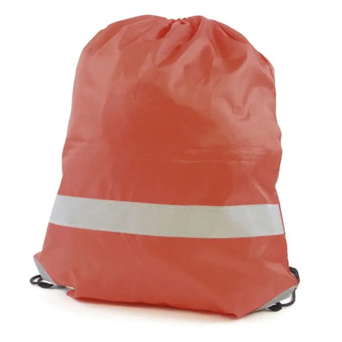 Promotional reflective band drawstring with printed logo