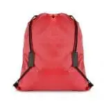 Promotional safety break drawstring bag in red with printed logo