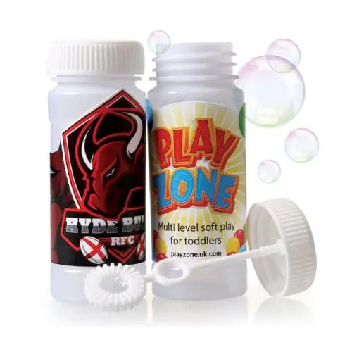 Promotional Shaped Bubble Blowers printed with a logo or design