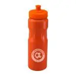 Branded Teardrop Bottle 750ml in orange with orange lid and printed logo