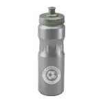 Promotional Teardrop Bottle 750ml in silver with silver lid and printed logo