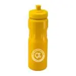 Printed Teardrop Bottle 750ml in yellow with yellow lid and printed logo