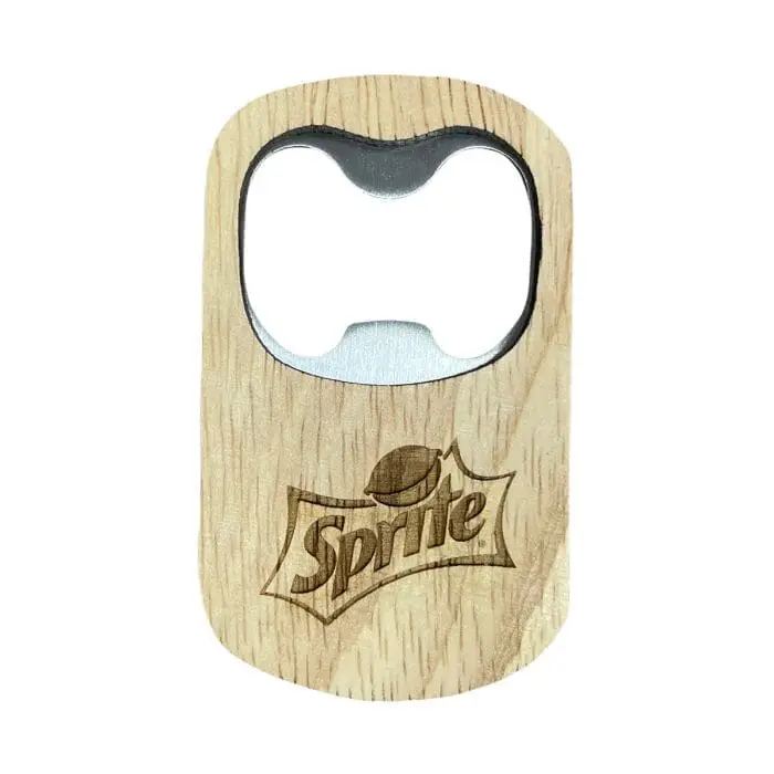 Branded Wooden Bottle Opener printed with logo or design