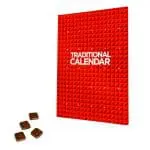 Promotional UK Made A4 Traditional Advent Calendar with chocolates printed with logo or design