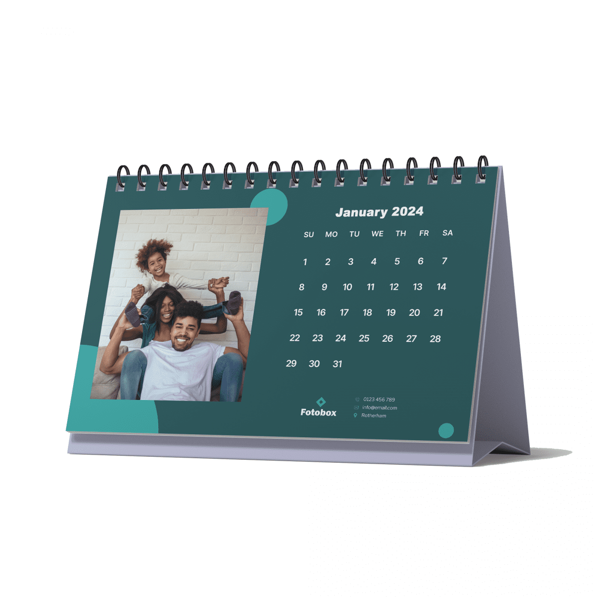 Promotional A5 Desk Calendar printed with logo or design