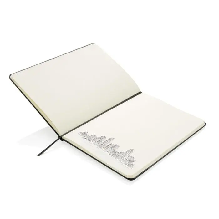 Promotional A5 Plain Classic Hardcover Sketchbook with printed logo and plain pages