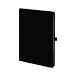 Customised A5 Soft Touch Notebook in black with printed logo