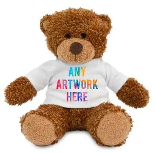 Promotional Anne 17cm Teddy Bear with printed logo or design on T-Shirt