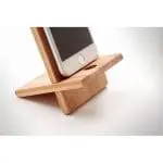 Branded Bamboo 2-Part Phone Stand in bamboo for smartphone with printed logo or design