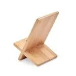 Branded Bamboo 2-Part Phone Stand in bamboo with printed logo or design