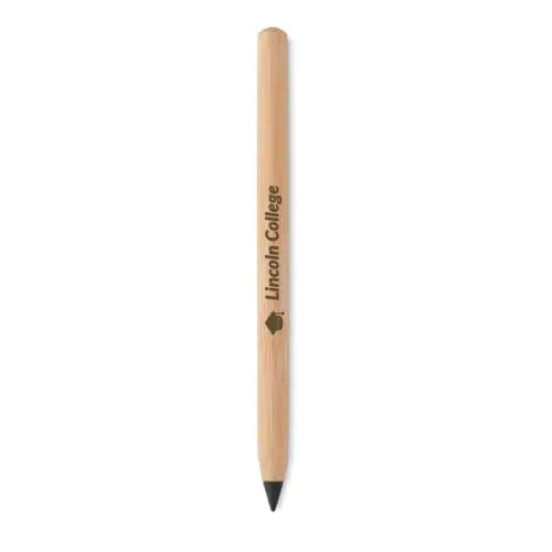 Promotional Bamboo Inkless Pen in bamboo with printed logo or design