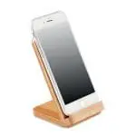 Branded Bamboo Wireless Charging Stand in bamboo with printed logo or design