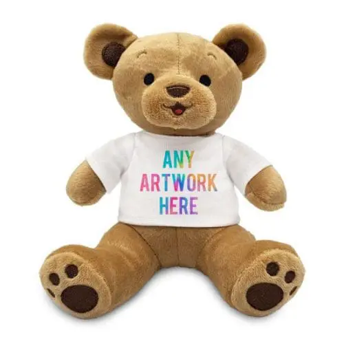 Promotional Beatrice 18cm Teddy Bear with printed logo or design on T-Shirt