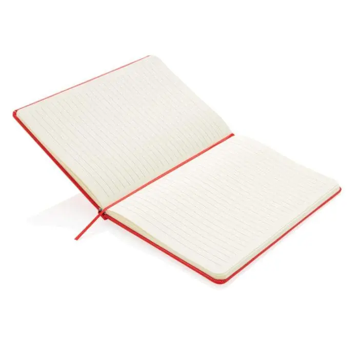 Branded Cloud Classic Hardcover Notebook A5 with printed logo, page marker and lined pages