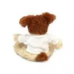 Promotional Darcy Dog 15cm Soft Toy rear view with printed logo or design on T-Shirt