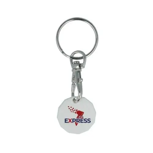 Promotional Express Plastic Trolley Coin with printed logo or design