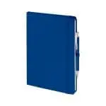 Promotional Full Colour Notebook and Pen in royal blue as part of gift box set with printed logo