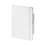 Promotional Full Colour Notebook and Pen in white as part of gift box set with printed logo