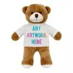 Promotional Henry 14cm Brown Teddy Bear with printed logo or design on T-Shirt