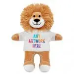 Promotional Louis Lion 14cm Soft Toy with printed logo or design on T-Shirt