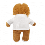 Promotional Louis Lion 14cm Soft Toy rear view with printed logo or design on T-Shirt