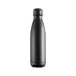 Branded Powder Coated Bottle in black as part of gift set with printed logo