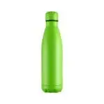 Printed Powder Coated Bottle in lime green as part of gift set with printed logo