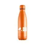 Printed Powder Coated Bottle in orange as part of gift set with printed logo