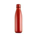 Promotional Powder Coated Bottle in red as part of gift set with printed logo