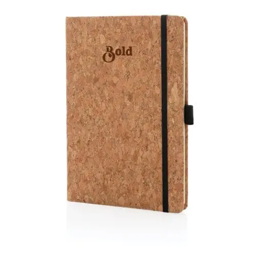 Printed Premium A5 Cork Hardcover Notebook printed with logo