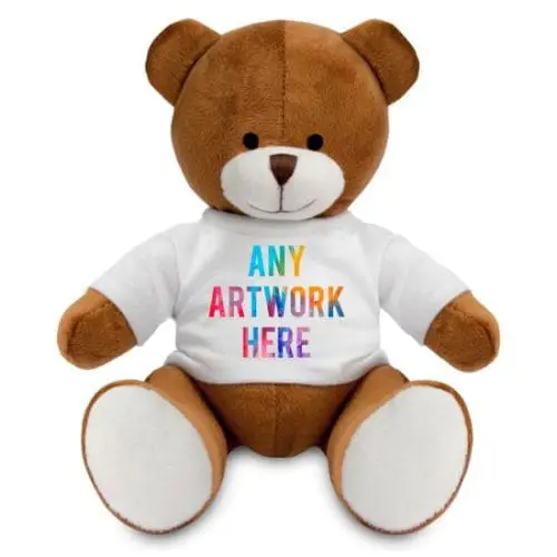 Promotional Richard 20cm Teddy Bear with printed logo or design on T-Shirt