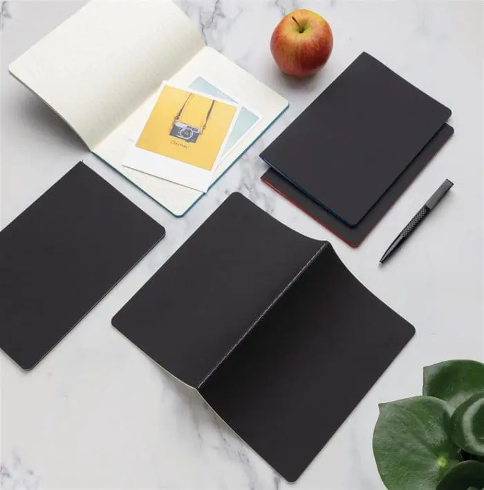 Branded Softcover Notebook with Coloured Edge, lined pages and printed logo