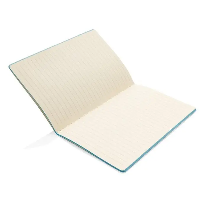 Branded Softcover Notebook with Coloured Edge, lined pages and printed logo