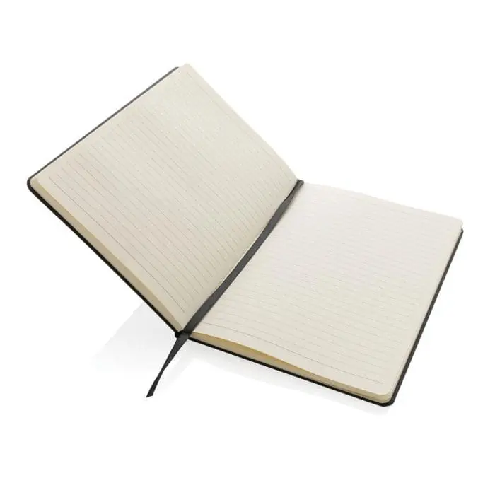 Custom-Branded A5 FSC Paper Hardcover Notebook with printed logo or design and lined pages