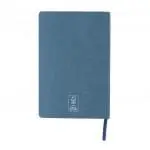 Personalised A5 FSC Paper Hardcover Notebook in blue with page marker and printed logo or design